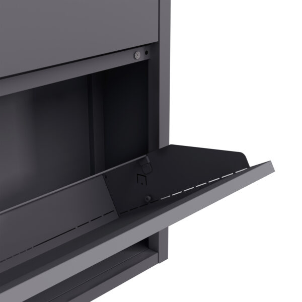 Schuhschrank Metall ROMEO 50 x 103 cm grau – Bild 8