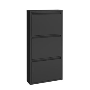 Schuhschrank Metall ROMEO 50 x 103 cm schwarz