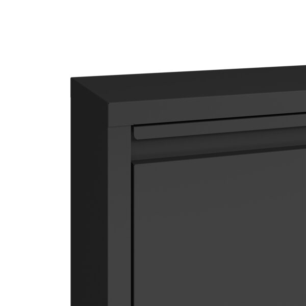Schuhschrank Metall ROMEO 50 x 103 cm schwarz – Bild 7