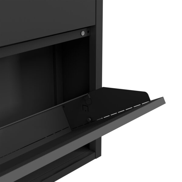 Schuhschrank Metall ROMEO 50 x 103 cm schwarz – Bild 8