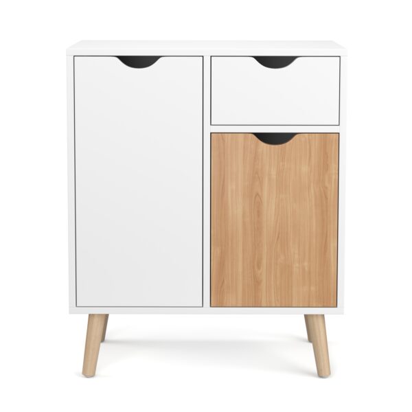 Kommode NORDIC 60 x 30 x 73 cm weiss/natur – Bild 2