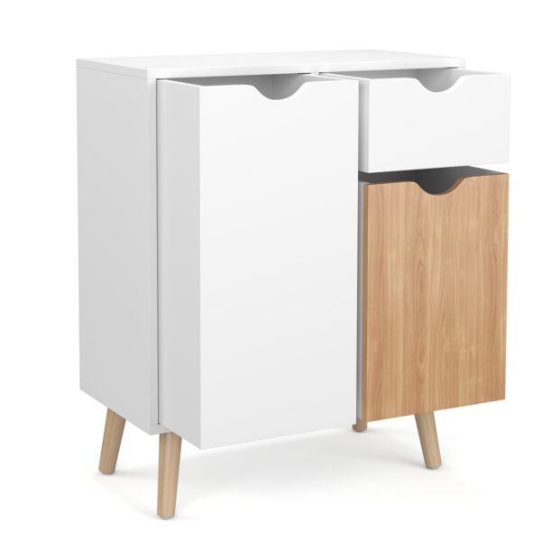 Kommode NORDIC 60 x 30 x 73 cm weiss/natur – Bild 3