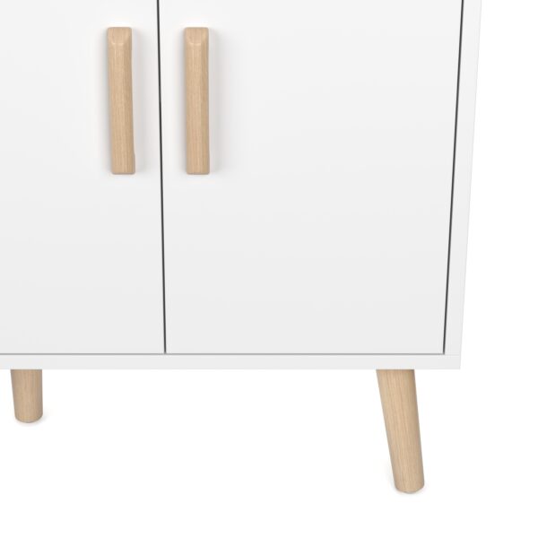 Kommode NORDIC 85 x 30 x 120 cm weiss – Bild 5