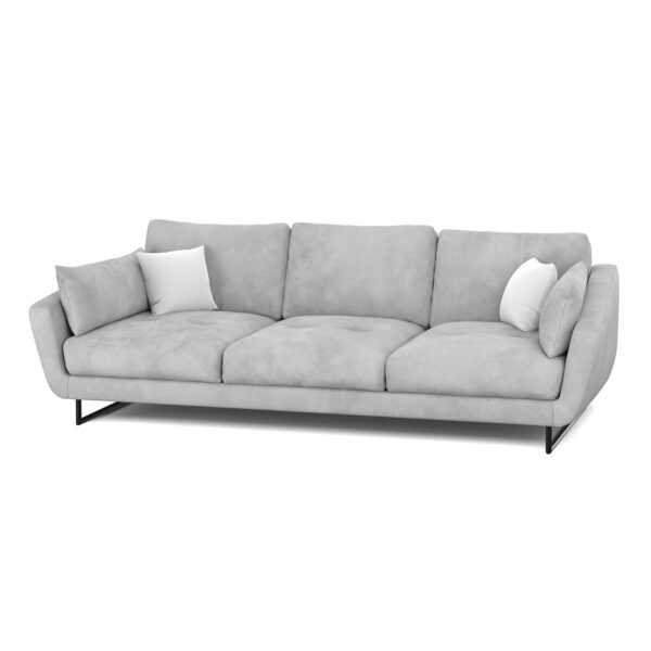Sofa Samt DIYA hellgrau