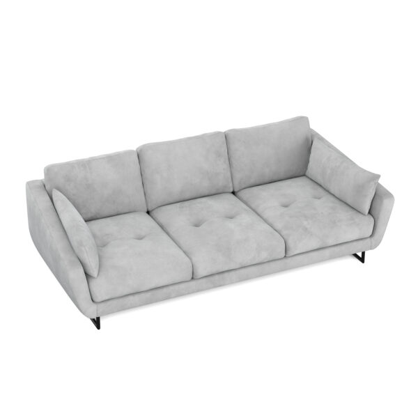 Sofa Samt DIYA hellgrau – Bild 3
