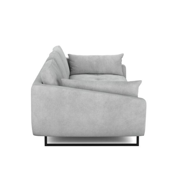 Sofa Samt DIYA hellgrau – Bild 4
