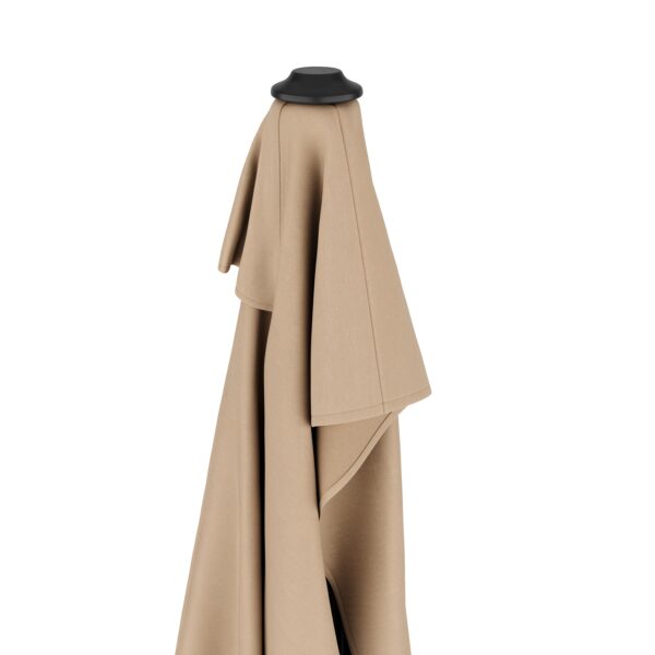 Sonnenschirm halbrund 260 cm beige – Bild 5