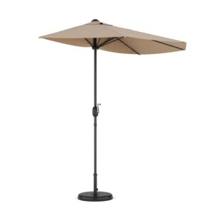 Sonnenschirm halbrund 260 cm beige