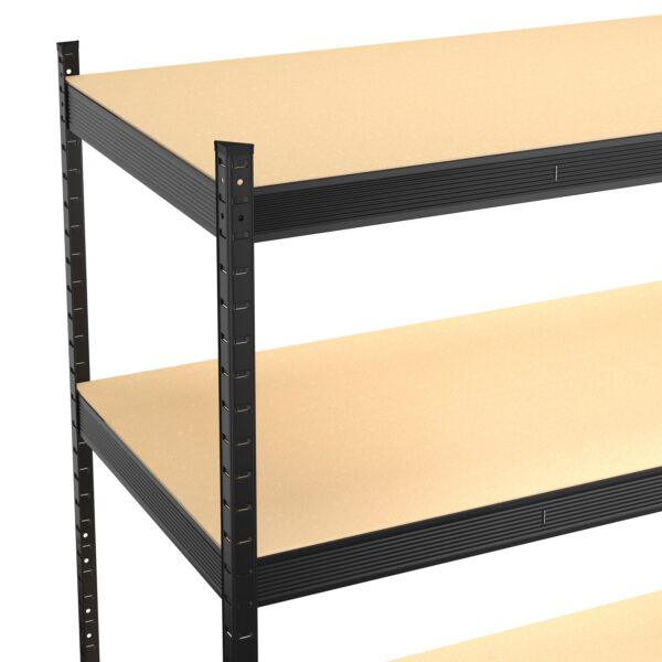 Steckregal 180 x 60 x 180 cm schwarz/braun – Bild 4