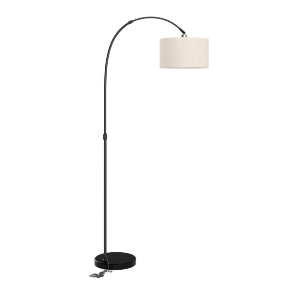 Stehlampe Bogenlampe SOLIS beige/schwarz – Bild 5