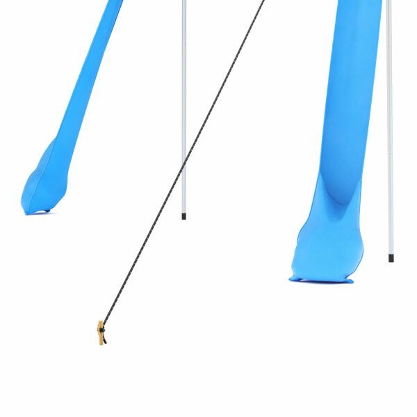 Strandzelt mit 4 Stangen 210 x 210 x 200 cm hellblau – Bild 5