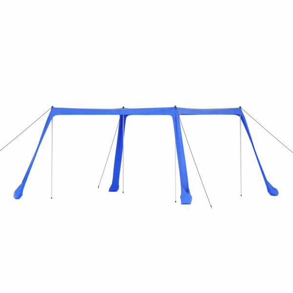 Strandzelt mit 4 Stangen 300 x 300 x 200 cm blau – Bild 2