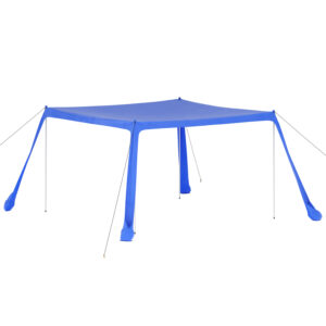 Strandzelt mit 4 Stangen 300 x 300 x 200 cm blau