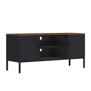 TV Möbel Metall AMET 120 x 55 cm schwarz/braun