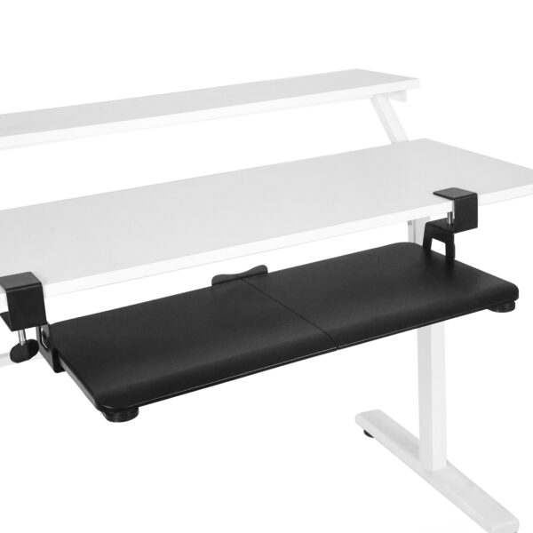 Tastaturablage ausziehbar 65 x 30 cm schwarz – Bild 6