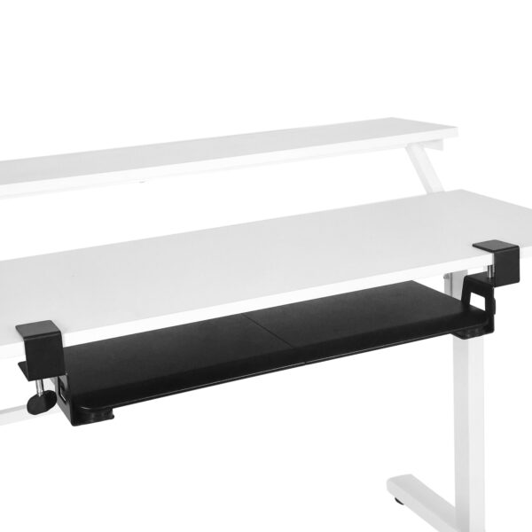 Tastaturablage ausziehbar 65 x 30 cm schwarz – Bild 5