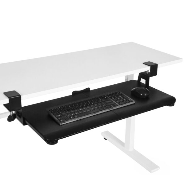 Tastaturablage ausziehbar 65 x 30 cm schwarz – Bild 3