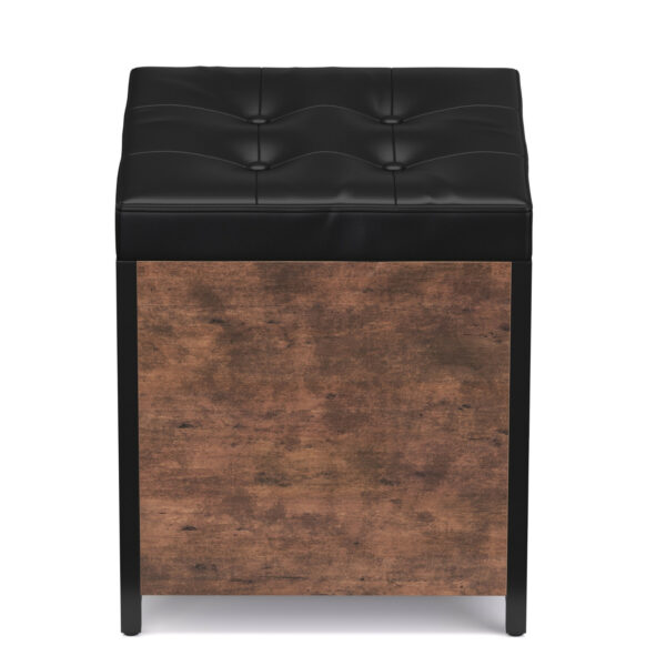 Truhe Leder Vintage BONITA 40 x 50 x 40 cm – Bild 4