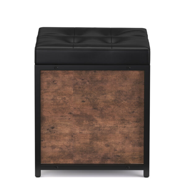 Truhe Leder Vintage BONITA 40 x 50 x 40 cm – Bild 3