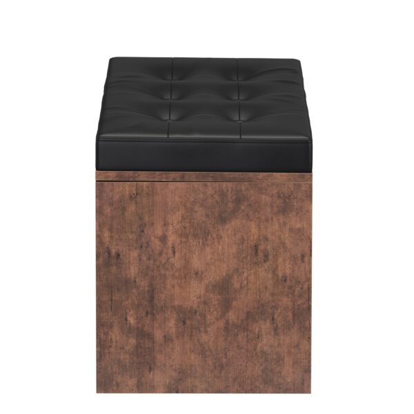 Truhe Leder Vintage BONITA 76 x 48 x 40 cm – Bild 4