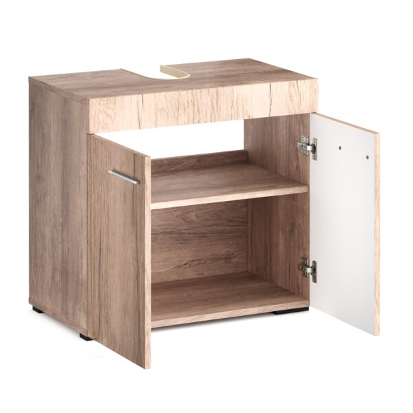 Waschbeckenunterschrank SIMONA 60 x 34 x 56 cm hellbraun – Bild 3