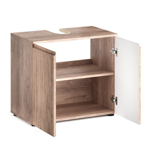 Waschbeckenunterschrank STEFAN 60 x 35 x 54 cm hellbraun – Bild 3