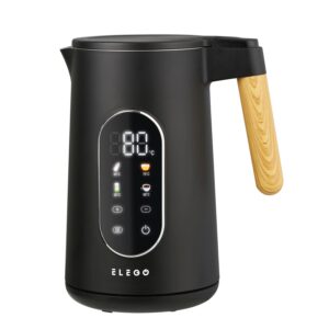 Wasserkocher mit Temperaturwahl 1.7L schwarz
