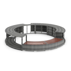 Whirlpool Umrandung Rattan HEAVEN grau