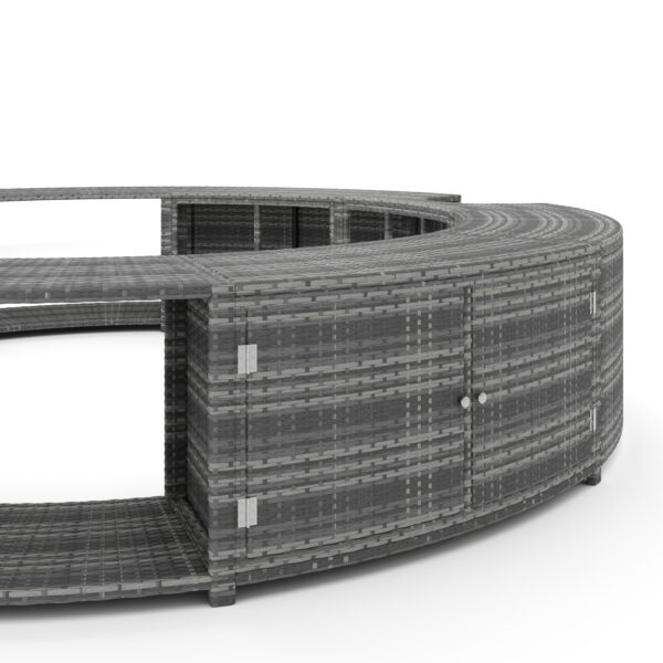 Whirlpool Umrandung Rattan HEAVEN grau – Bild 8