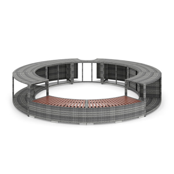 Whirlpool Umrandung Rattan HEAVEN grau – Bild 2