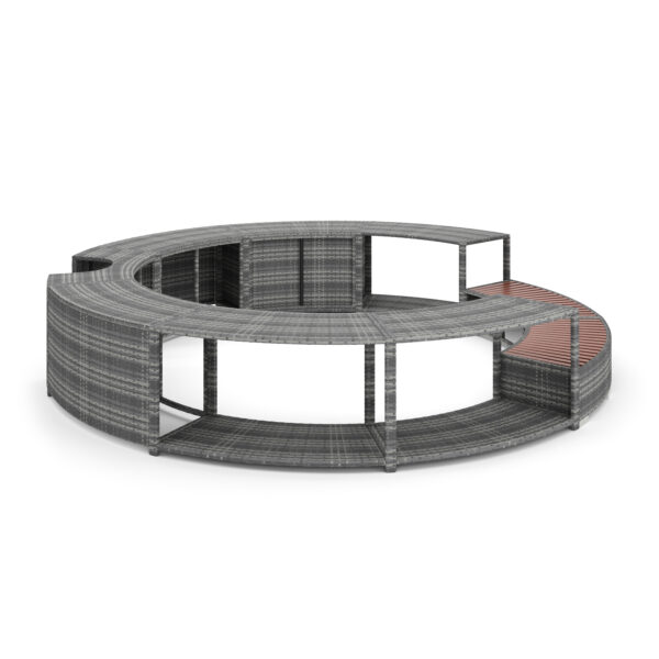 Whirlpool Umrandung Rattan HEAVEN grau – Bild 6