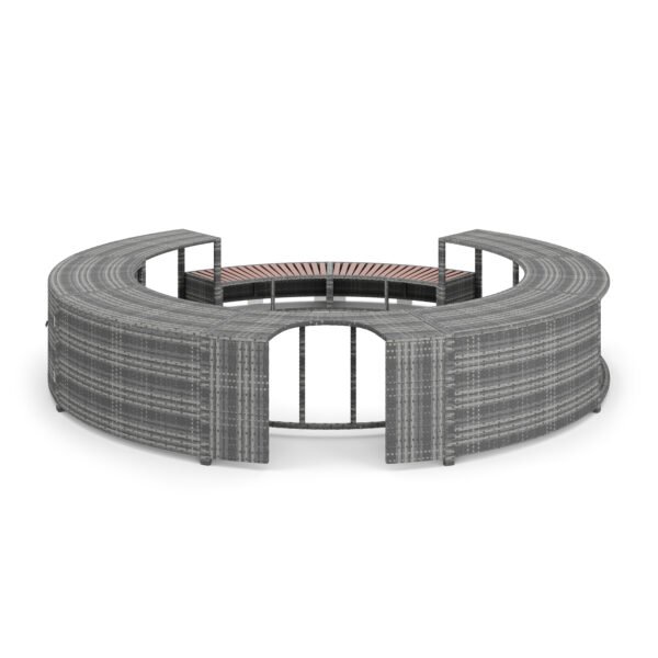 Whirlpool Umrandung Rattan HEAVEN grau – Bild 7