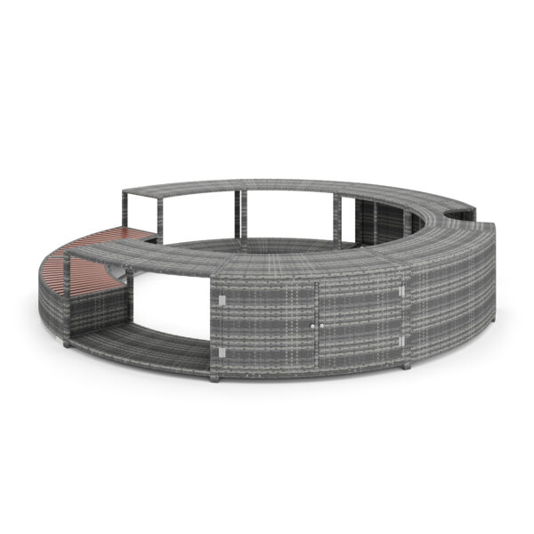 Whirlpool Umrandung Rattan HEAVEN grau – Bild 4