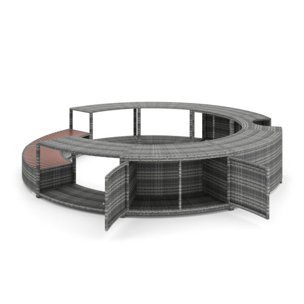 Whirlpool Umrandung Rattan HEAVEN grau – Bild 5
