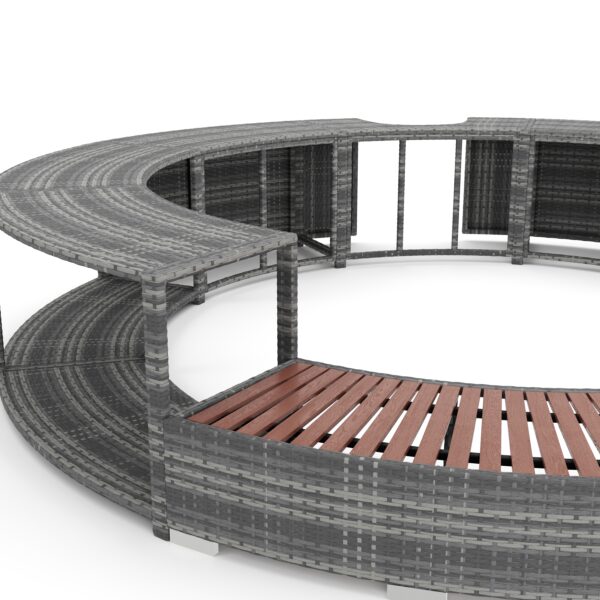 Whirlpool Umrandung Rattan HEAVEN grau – Bild 9