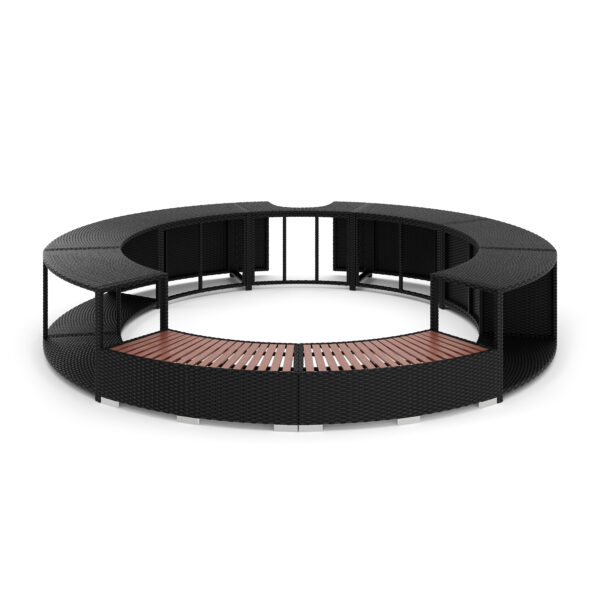 Whirlpool Umrandung Rattan HEAVEN schwarz – Bild 2