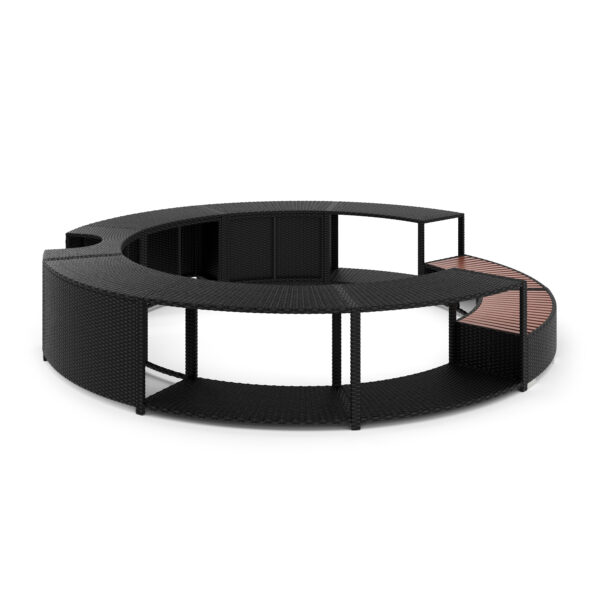 Whirlpool Umrandung Rattan HEAVEN schwarz – Bild 6