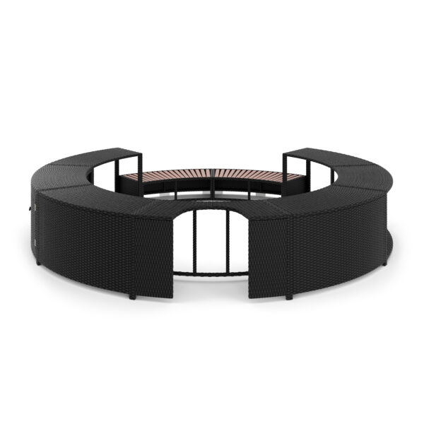 Whirlpool Umrandung Rattan HEAVEN schwarz – Bild 7