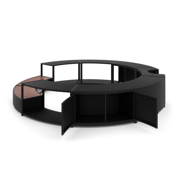 Whirlpool Umrandung Rattan HEAVEN schwarz – Bild 5