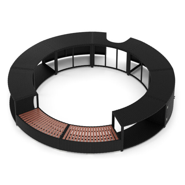 Whirlpool Umrandung Rattan HEAVEN schwarz – Bild 3
