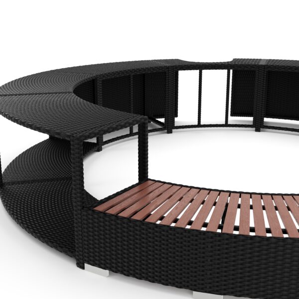 Whirlpool Umrandung Rattan HEAVEN schwarz – Bild 9