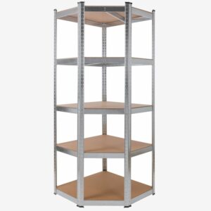 Schwerlastregal Eckregal 180 x 70 x 70 cm 875 kg Silber