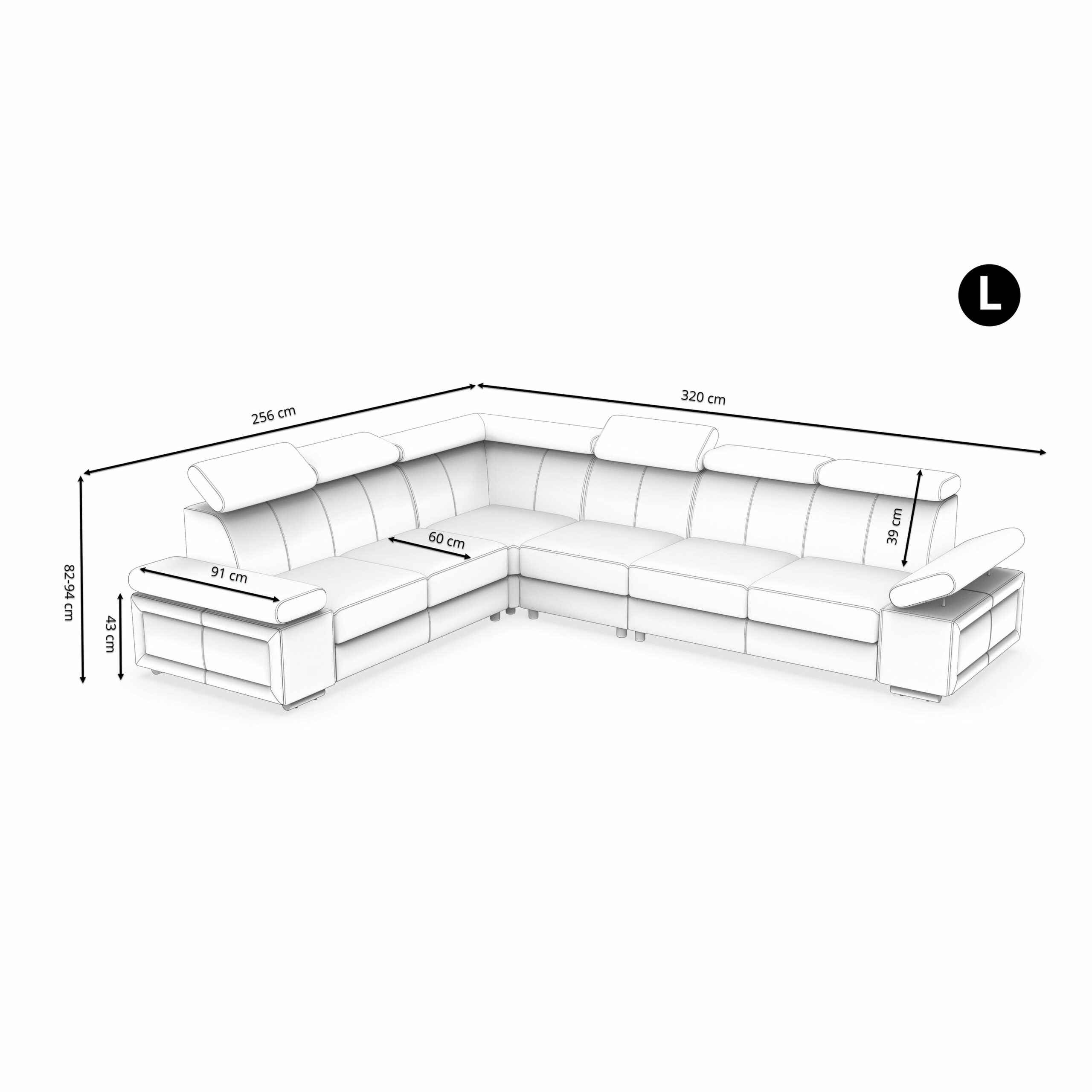 Ecksofa CRISTIANO links/rechts weiss – Bild 4